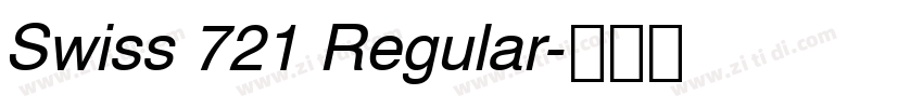 Swiss 721 Regular字体转换